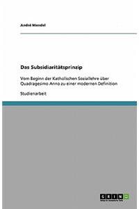 Das Subsidiaritätsprinzip