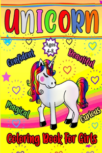 Unicorn Coloring Book For Girls Ages 4-8