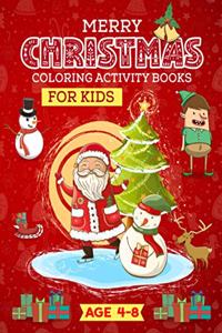 Merry Christmas Coloring Activity Books For Kids Age 4-8
