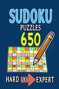 Hard to Expert Sudoku 650 Puzzles