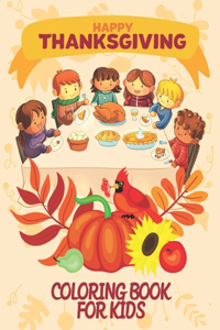 Happy Thanksgiving Coloring Books For Kids