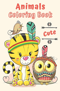 Cute Animals Coloring Book