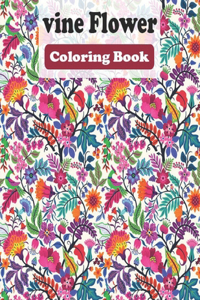 vine Flower Coloring Book