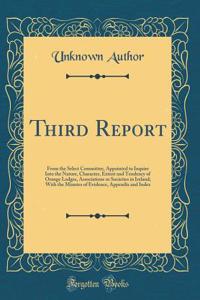 Third Report: From the Select Committee, Appointed to Inquire Into the Nature, Character, Extent and Tendency of Orange Lodges, Associations or Societies in Ireland; With the Minutes of Evidence, Appendix and Index (Classic Reprint)
