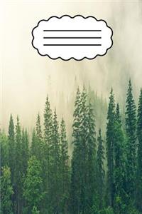 Notizbuch mit Wald