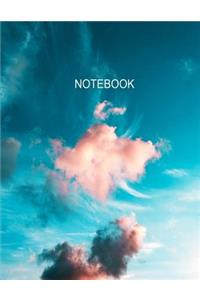 Notebook. Blue Sky Cover. Composition Notebook. College Ruled. 8.5 x 11. 120 Pages.