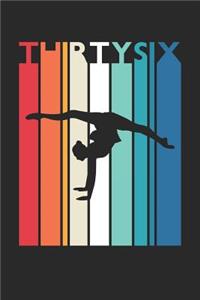 Gymnastics Notebook for 36 Year Old Women and Men - Vintage Gymnastics Journal - 36th Birthday Gift for Gymnast Diary