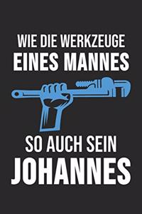 Wie Die Werkzeuge Eines Mannes So Auch Sein Johannes: 6' x 9' Blanko Notizbuch für Klempner, Installateur & Rohrverleger