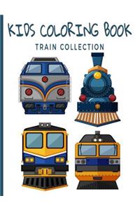 Kids Coloring Book Train Collection