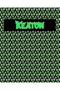 120 Page Handwriting Practice Book with Green Alien Cover Keaton