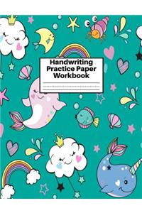 Handwriting Practice Paper Workbook