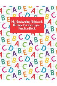 My Handwriting Notebook 110 Page Primary Paper Practice Book
