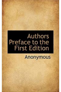 Authors Preface to the First Edition
