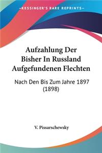 Aufzahlung Der Bisher In Russland Aufgefundenen Flechten