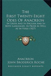 The First Twenty-Eight Odes Of Anacreon