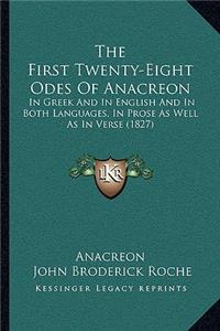 The First Twenty-Eight Odes Of Anacreon