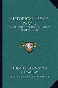 Historical Essays, Part 2