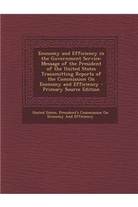 Economy and Efficiency in the Government Service