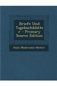 Briefe Und Tagebuchblatter