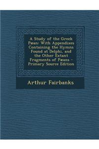 A Study of the Greek Paean