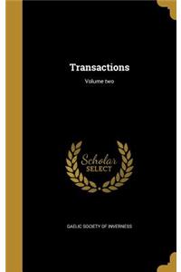 Transactions; Volume two