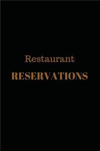 Restaurant Reservation Book