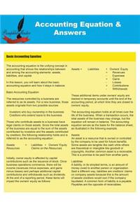 Accounting Equations & Answers