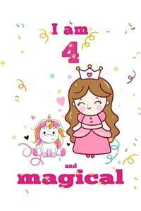 unicorn journal i am 4 and magical