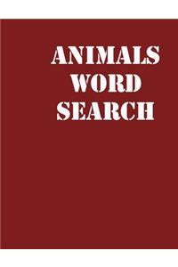 animals word search