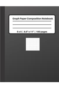 Graph Paper Composition Notebook 5 x 5 - 8.5