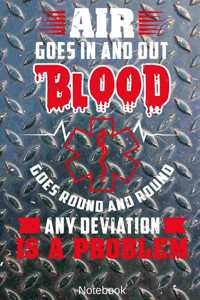 Air goes in and Out Blood goes round and round Any Deviation is a Problem Notebook
