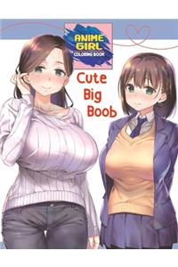 Cute Big Boob Anime Girl Coloring Book