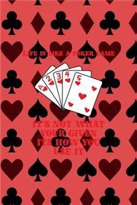 Life Is Like A Poker Game... It's Not What Your Given Its How You Use It