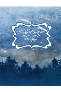 18 Month Planner 2020 - 2021 For Boys