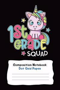 Dot Grid Notebook Notebook For Primary School Unicorn Squad