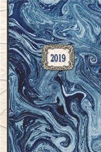 2019 Planner - Marbled Blue