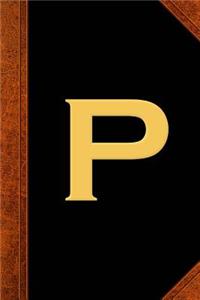 Monogram P Personalized 2019 Daily Planner Monogram P Vintage Style 384 Pages