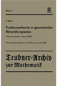 Funktionentheorie in geometrischer Behandlungsweise