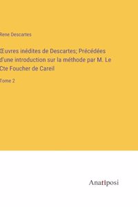 OEuvres inédites de Descartes; Précédées d'une introduction sur la méthode par M. Le Cte Foucher de Careil