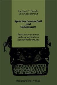 Sprachwissenschaft Und Volkskunde