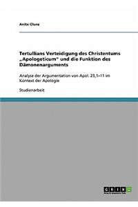 Tertullians Verteidigung des Christentums 