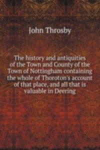 history and antiquities of the Town and County of the Town of Nottingham