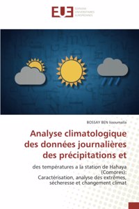 Analyse climatologique des données journalières des précipitations et