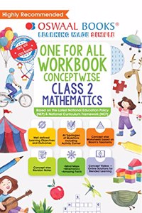 Oswaal One For All Workbook, Class-2, Mathematics Hardbound book (For Latest Exam)