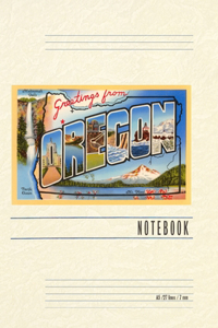 Vintage Lined Notebook Greetings from Oregon