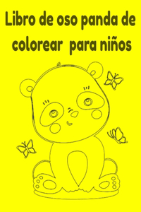 Libro de oso panda de colorear para niños