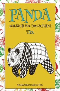 Malbuch für Erwachsene - Stressabbau Designs Tier - Tier - Panda