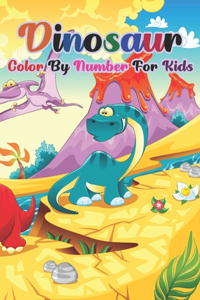 Dinosaur Color By Number For Kids