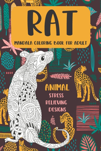 Mandala Coloring Book for Adult - Animal - Stress Relieving Designs - Rat