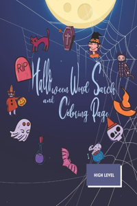 Halloween Word Search and Coloring Page